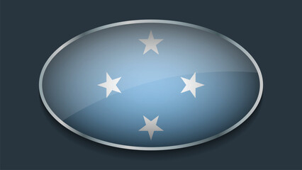 Eclipse Shape of MICRONESIA Flag with Original color