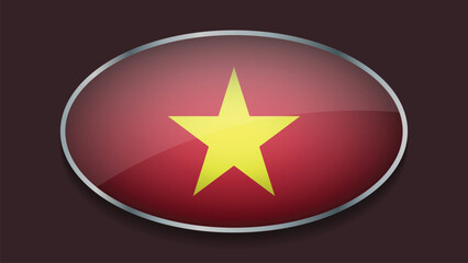 Eclipse Shape of VIETNAM Flag with Original color