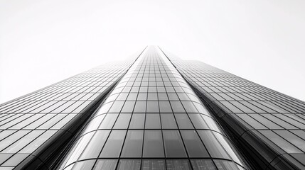 Fototapeta premium Futuristic Skyscraper Showcasing Ultra Modern Architecture with Sleek Glass and Steel Desi