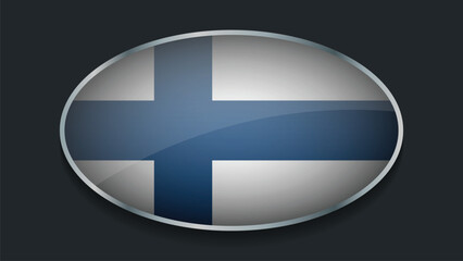 Fototapeta premium Eclipse Shape of FINLAND Flag with Original color