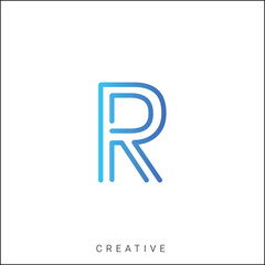 R Creative Latter Logo Design. By Custom Branding Logo. Creative Logo Design. Logo Template. Vector illustration. Modern Design. Monogram Design