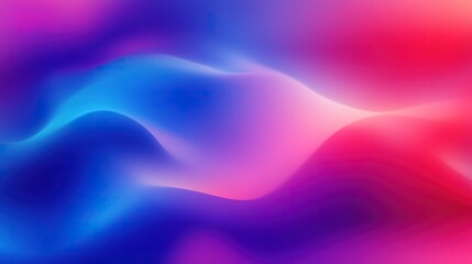Obraz premium Abstract gradient with vibrant blue, purple, and pink waves creating a flowing, dreamlike pattern.