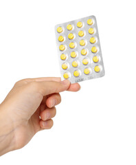 hand holding pills