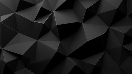 Abstract dark geometric pattern with 3D polygonal shapes creating a modern and edgy visual effect.