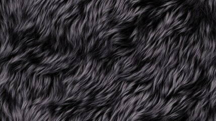 Fototapeta premium This background features long, wavy strands of black fur, creating a luxurious and elegant texture ideal for various design projects SEAMLESS PATTERN