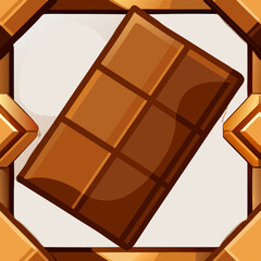 chocolate bar on white