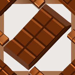 chocolate bar on a white background