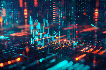 Obraz premium Digital Data Network