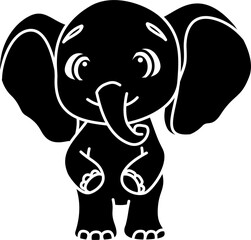Elephant cartoon vector illustration