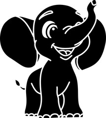 Elephant cartoon vector illustration