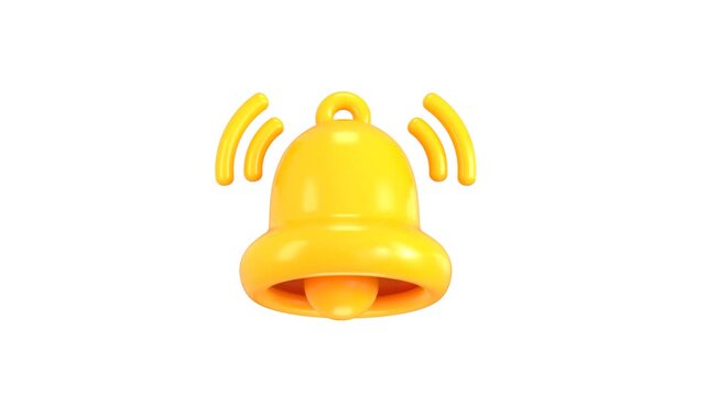 3d notification bell icon animation