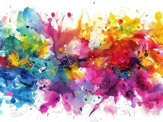 Vibrant Watercolor Splash: Abstract Art Wallpaper