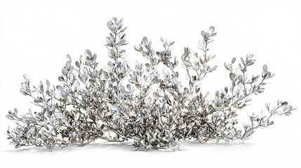 Silver Bush 3D Render
