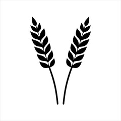 Wheat ears icon silhouette vector illustration design on white background.
