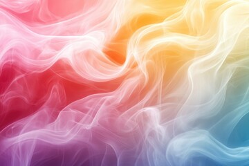 Obraz premium Colorful transparent fabric flowing and forming wavy shapes