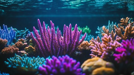 Obraz premium Colorful coral reef underwater.