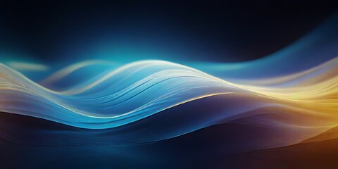 Fototapeta premium Technology digital wave background concept. curved wave in motion colorful gradient design on background