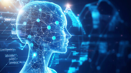 Fototapeta premium AI models making assumptions in genetic research for disease prevention, Medical research technology, Enhancing genetic studies with predictive AI