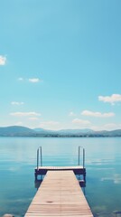 Obraz premium Lake sky outdoors horizon.