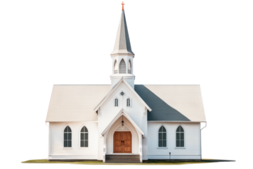 chapel in the country isolated on transparent background, png file