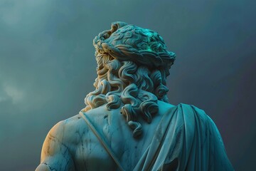 Obraz premium ai generative god of thunder greek mythology