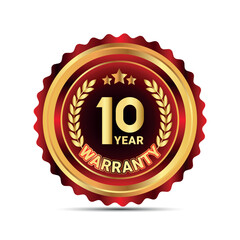 10 year warranty badge for packaging sticker  warranty sticker badge