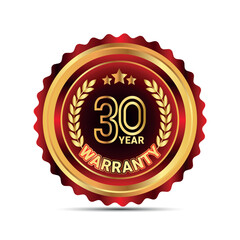 30 year warranty badge for packaging warranty sticker label