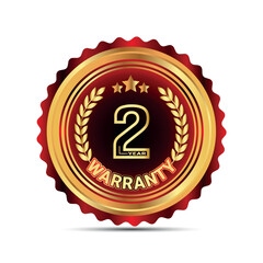 2 year warranty badge for packaging sticker warranty sticker badge