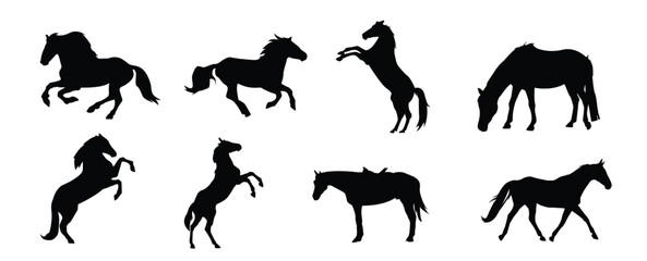 horse silhouette vector