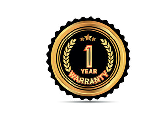 1 year warranty badge for packaging warranty sticker label