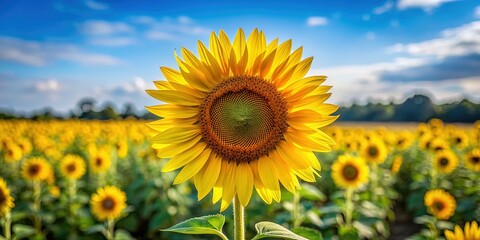 Fototapeta premium Sunflower Center Compositional Balance