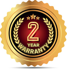 2 year warranty badge for packaging sticker warranty sticker badge