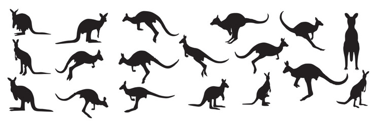 Kangaroo silhouettes.