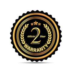 2 year warranty badge for packaging sticker warranty sticker badge
