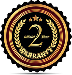 2 year warranty badge for packaging sticker warranty sticker badge
