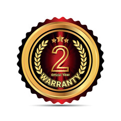 2 year warranty badge for packaging sticker warranty sticker badge