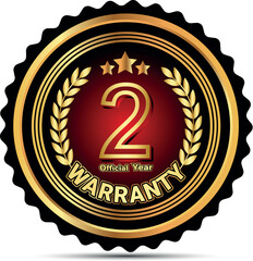 2 year warranty badge for packaging sticker warranty sticker badge