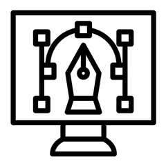 Graphic Design vector icon style