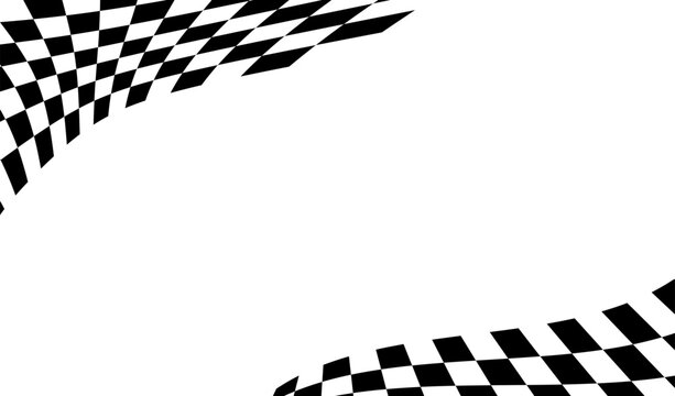 Race flag background. Checkered flag. Black and white checker. Finishing flag. Automotive graphics. Race motorsport concept. Vector illustration