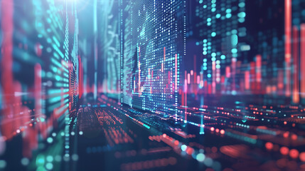 Dark blue background adorned with festive bokeh lights in a soft blur, creating a beautiful and elegant decoration. Celebration and enchantment, perfect for setting a festive, holiday, or magical mood