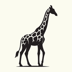 Animal giraffe silhouette vector illustration