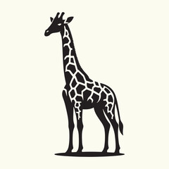 Animal giraffe silhouette vector illustration