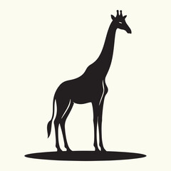 Animal giraffe silhouette vector illustration