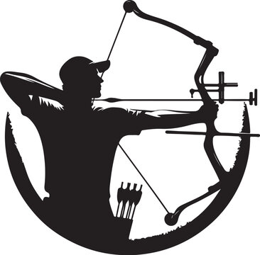 recommend clip art: archery player vector design clipart flat style artwork