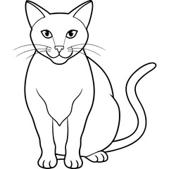 Cat outline vector illustration 