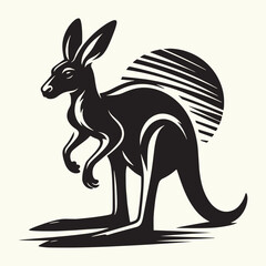 Kangaroo silhouette vector illustration design