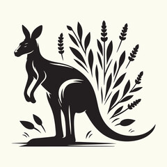 Kangaroo silhouette vector illustration design