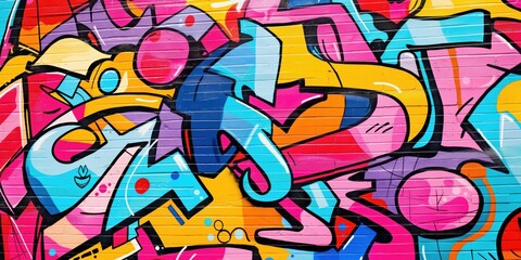 Vibrant Abstract Mural in Urban Setting created by ai