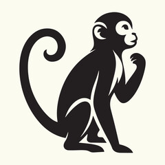 Monkey silhouette vector illustration design