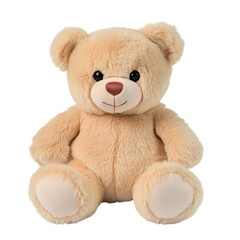 Fototapeta premium Beige teddy bear isolated.